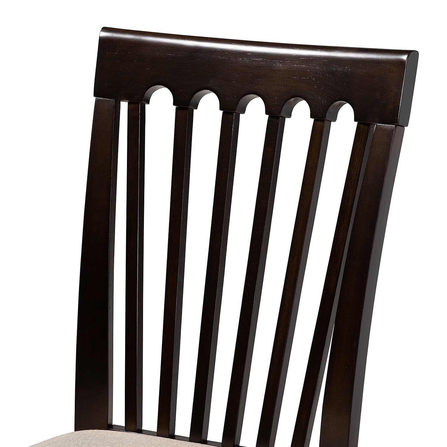 Baxton Studio Minette Modern and Contemporary Sand Fabric Upholstered Espresso Brown Finished Wood Dining Chair